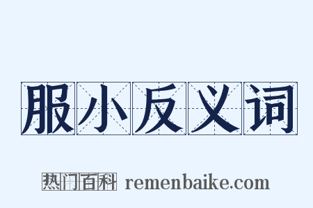 服小反义词是什么意思的图片